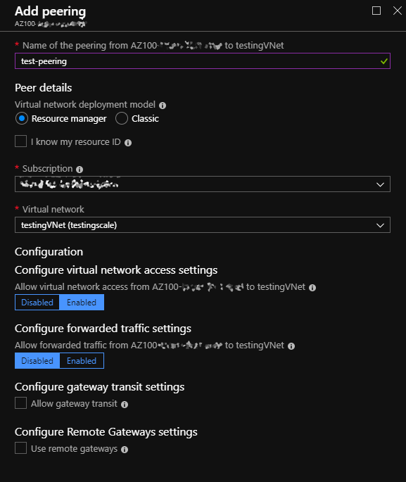 AZ-100 – Create Connectivity Between Virtual Networks – Study Notes #14